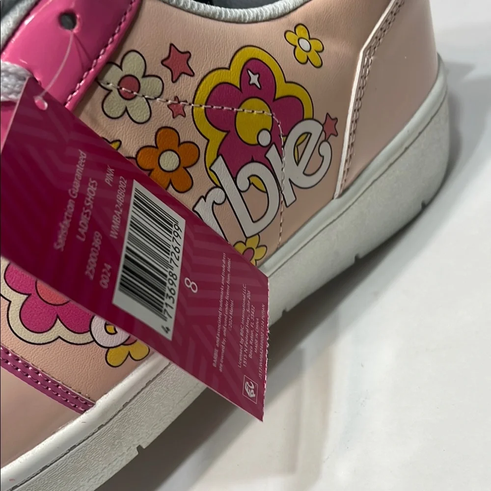 Barbie Pink and White Floral Sneakers - Picture 7 of 15